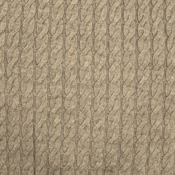 Strickstoff„Nordic Cable Matilda“ – Zopfmuster,  khaki meliert